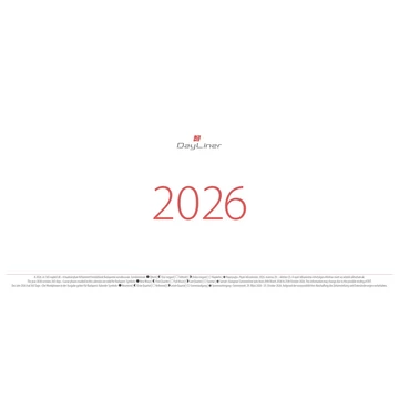 Asztali naptár Oktáv 320 x 150 mm, fehér lapokkal Oktáv tömb Dayliner 2026.