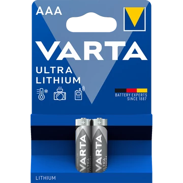 Elem AAA mikro LR03 2 db/csomag, Varta Ultra Lithium