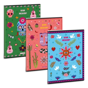 Füzet iskolai A4, 40lap, vonalas Ars Una VIVA MEXICO 10db/csomag