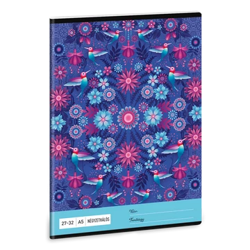 Füzet iskolai A5, 32lap, kockás 27-32  Ars Una CATALINA (5095) 21 10db/csomag