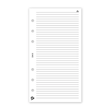 Gyűrűs kalendárium utántöltő csomag  2/412 fehér papíros vonalas jegyzet M mérethez Realsystem
