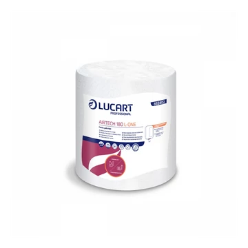 Kéztörlő 1 rétegű tekercses egyesével csomagolt 4 tekercs/karton Airtech 180 L-One Lucart_852402 hófehér