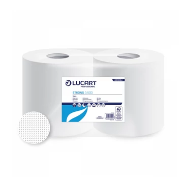 Kéztörlő 3 rétegű tekercses 100 % cellulóz 2 tekercs/karton Strong 3.500 Lucart_851318J hófehér