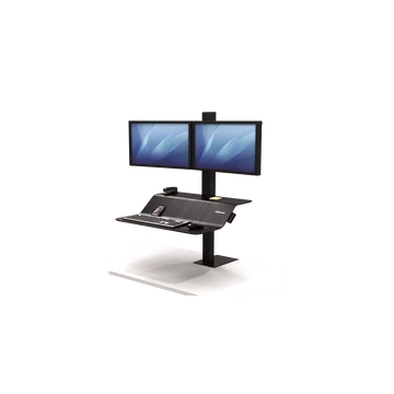 Munkaállomás ülő-álló, Fellowes® Lotus VE, két monitorhoz