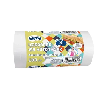 Nylon zacskó 25 x 35 cm 100 db/csomag uzsonnás rollos
