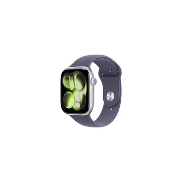 Okosóra Apple Watch S11 GPS 46mm Silver Aluminium Case with Purple Fog Sport Band - M/L