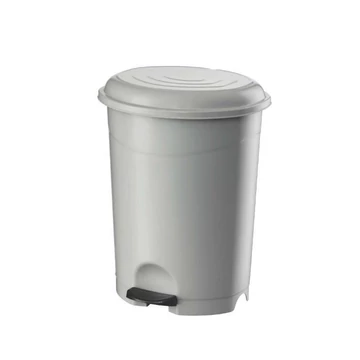 Szemeteskuka pedálos műanyag 12 literes fehér UP126-001