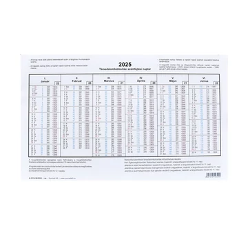 TB számfejtési naptár A.3516-38/2026