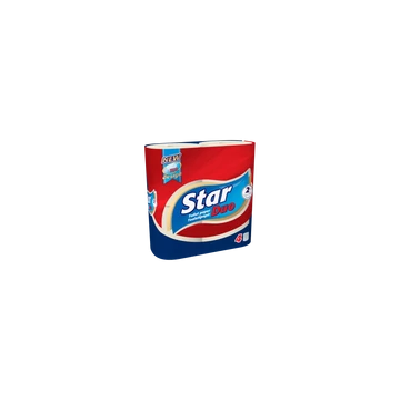 Toalettpapír 2 rétegű kistekercses 100% cellulóz 4 tekercs/csomag Star Duo