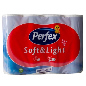 Toalettpapír 3 rétegű 100% cellulóz 24 tekercs/csomag Boni Perfex hófehér