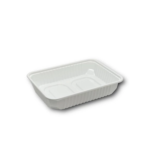 Elviteles doboz alj, szögletes 500 ml PP 50 db/csomag, fehér