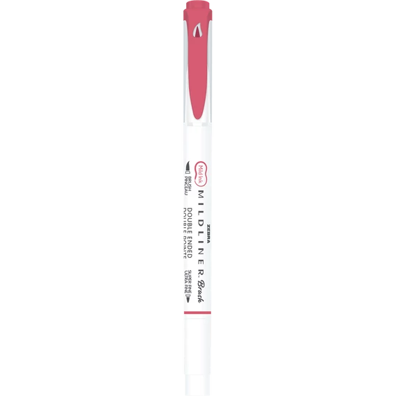 Ecsettol kétvégű Zebra Mildliner Cool & Refined, piros