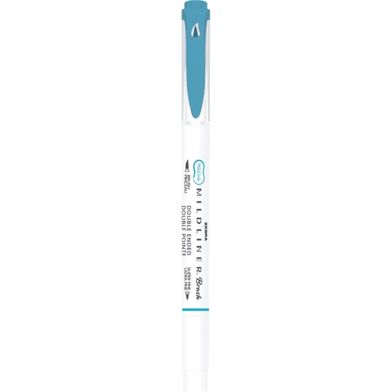 Ecsettol kétvégű Zebra Mildliner Warm, füstkék