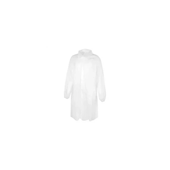 Egyszer használatos látogatói köpeny tépőzáras XL fehér