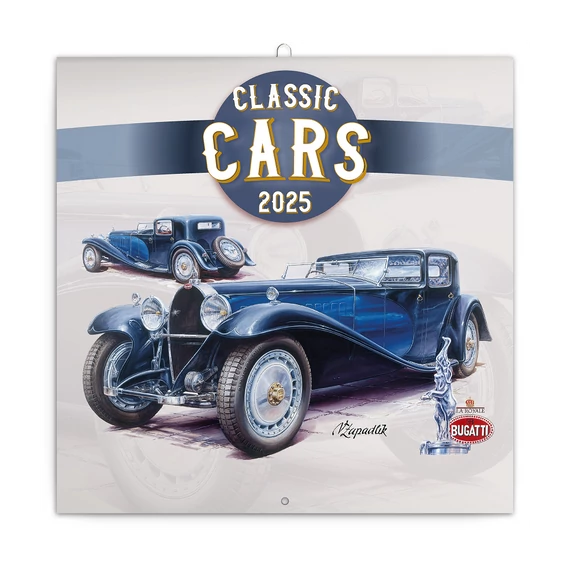 Falinaptár képes lemeznaptár 300x300mm, Classic Cars Realsystem 2026.