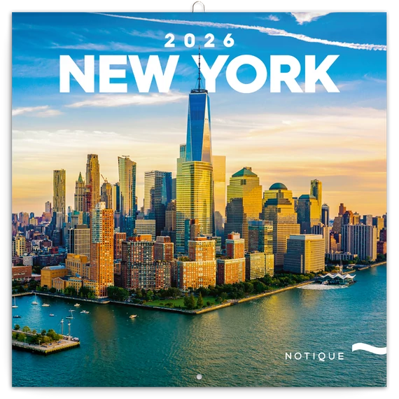 Falinaptár képes lemeznaptár 300x300mm, New York Realsystem 2026.