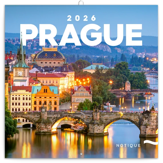 Falinaptár képes lemeznaptár 300x300mm, Prague Realsystem 2026.