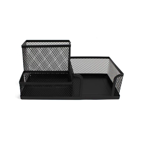 Fémhálós asztali rendező 3 rekeszes Bluering® fekete