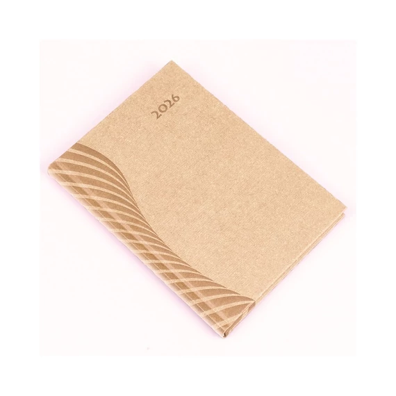 Határidőnapló Amigo A/5, napi fehér lapokkal drapp Realsystem 2026.