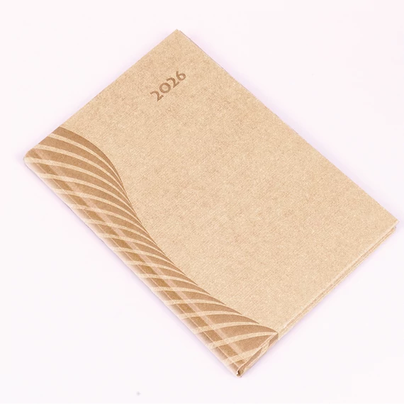 Határidőnapló Amigo B/5, heti fehér lapokkal drapp Realsystem 2026.