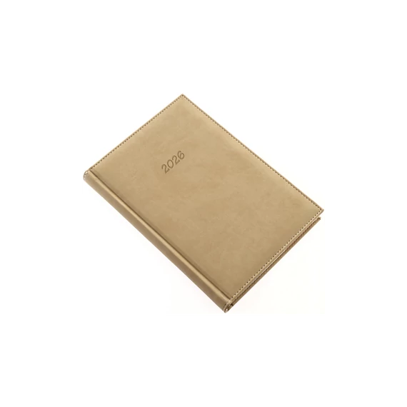 Határidőnapló Bolero A/5, napi krémszínű lapokkal drapp Realsystem 2026.