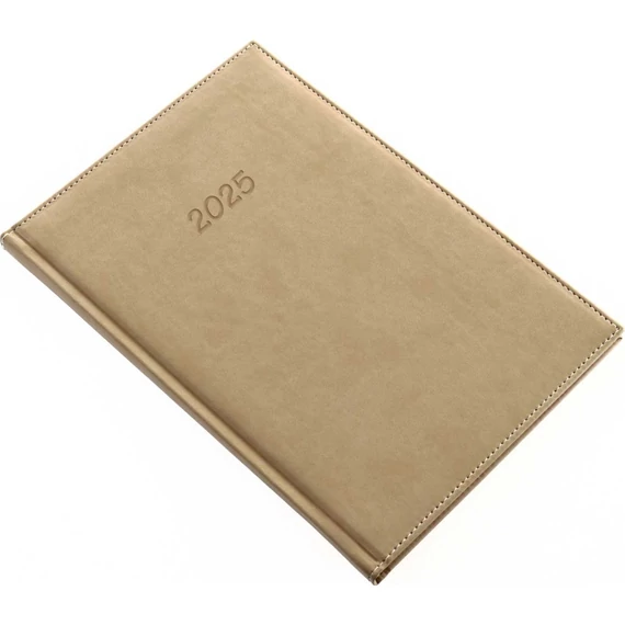 Határidőnapló Bolero B/5 heti krémszínű lapokkal drapp Realsystem 2026.