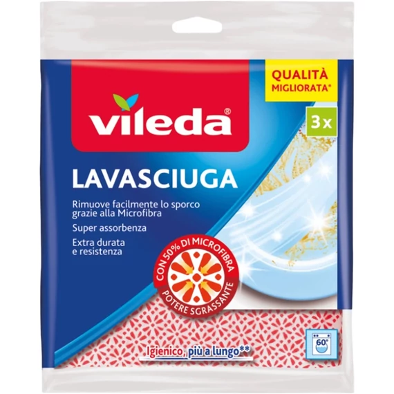 Mosogatókendő 3 db/csomag 50% mikroszállal Vileda