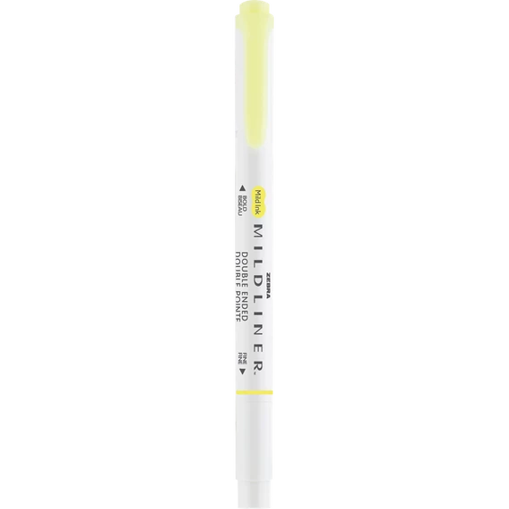 Szövegkiemelő 1,0/3,5 mm, kétvégű, Zebra Mildliner Fluorescent, sárga