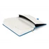 Keménytáblás notesz pontozott vonalozással krémszínű lapokkal leszorító gumiszalaggal Blue 130x210mm, Presco