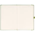 Keménytáblás notesz pontozott vonalozással krémszínű lapokkal leszorító gumiszalaggal Green 130x210mm, Presco