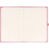 Keménytáblás notesz pontozott vonalozással krémszínű lapokkal leszorító gumiszalaggal Pink 130x210mm, Presco