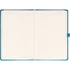 Keménytáblás notesz pontozott vonalozással krémszínű lapokkal leszorító gumiszalaggal Teal 130x210mm, Presco