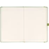 Keménytáblás notesz vonalas krémszínű lapokkal leszorító gumiszalaggal Green 130x210mm, Presco
