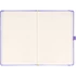 Keménytáblás notesz vonalas krémszínű lapokkal leszorító gumiszalaggal Lila 130x210mm, Presco