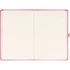 Keménytáblás notesz vonalas krémszínű lapokkal leszorító gumiszalaggal Pink 130x210mm, Presco