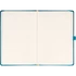 Keménytáblás notesz vonalas krémszínű lapokkal leszorító gumiszalaggal Teal 130x210mm, Presco