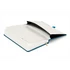 Keménytáblás notesz vonalas krémszínű lapokkal leszorító gumiszalaggal Teal 130x210mm, Presco